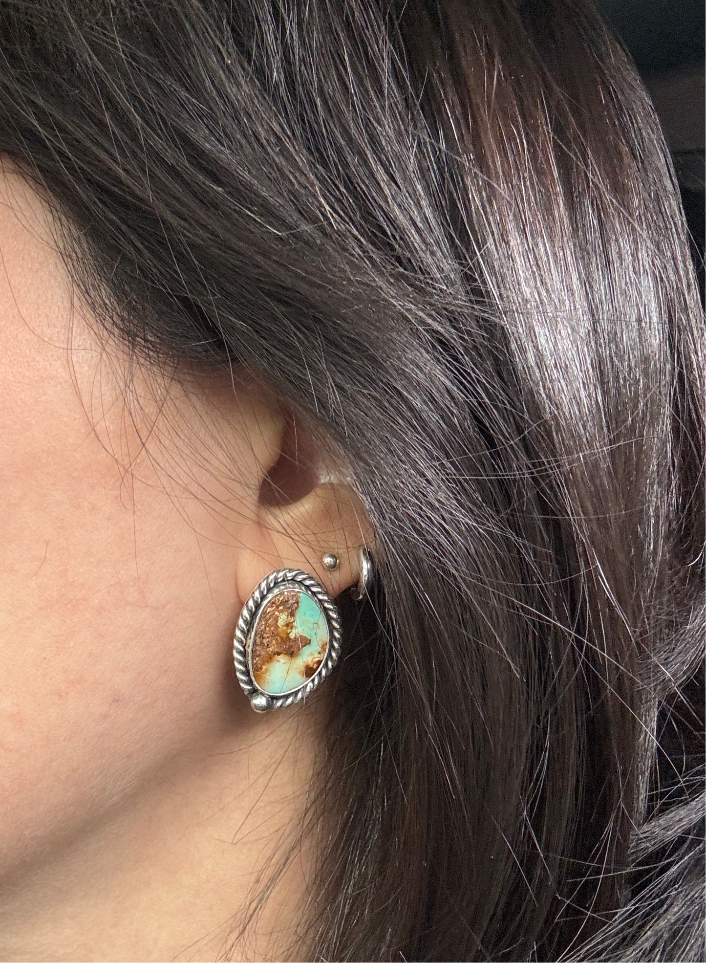 SS Stone Mountain Stud Earrings