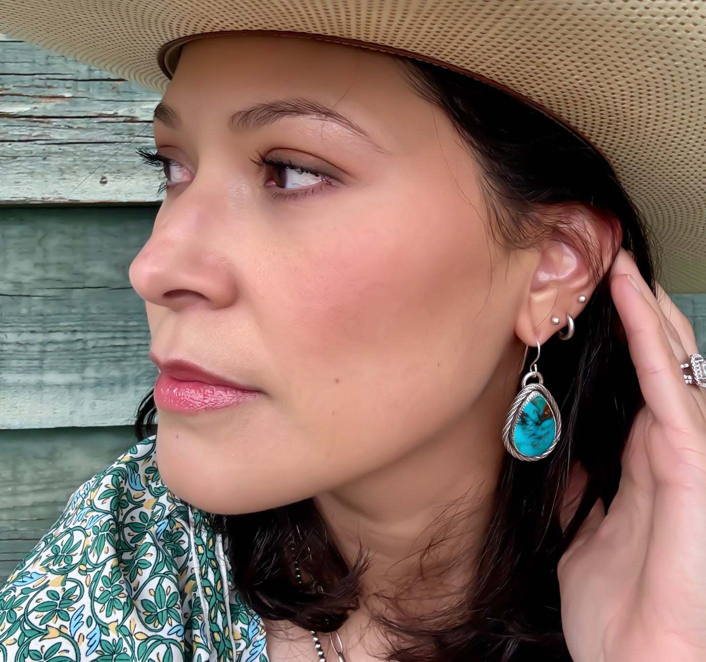 SS Mexican Turquoise Earrings