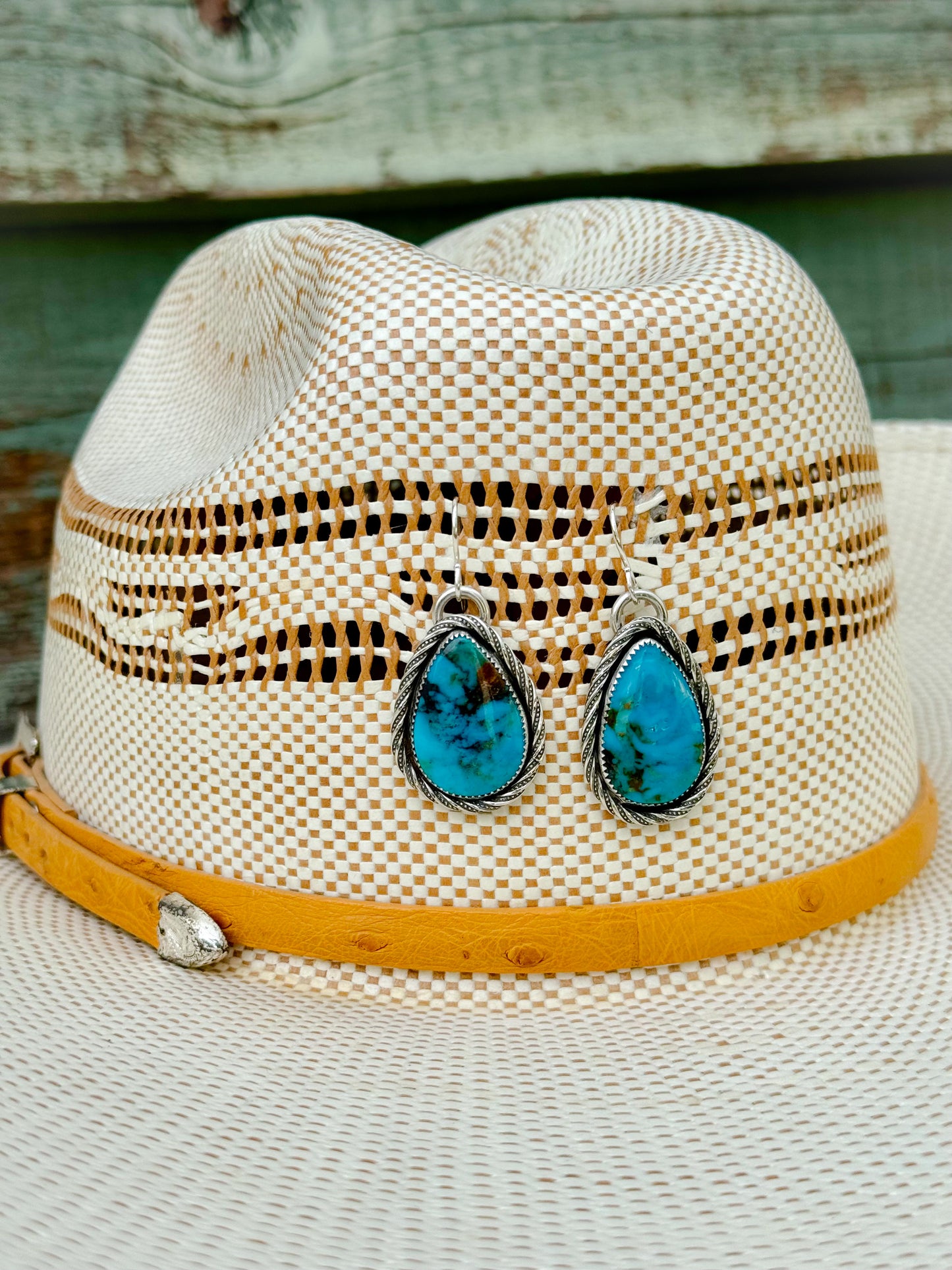 SS Mexican Turquoise Earrings