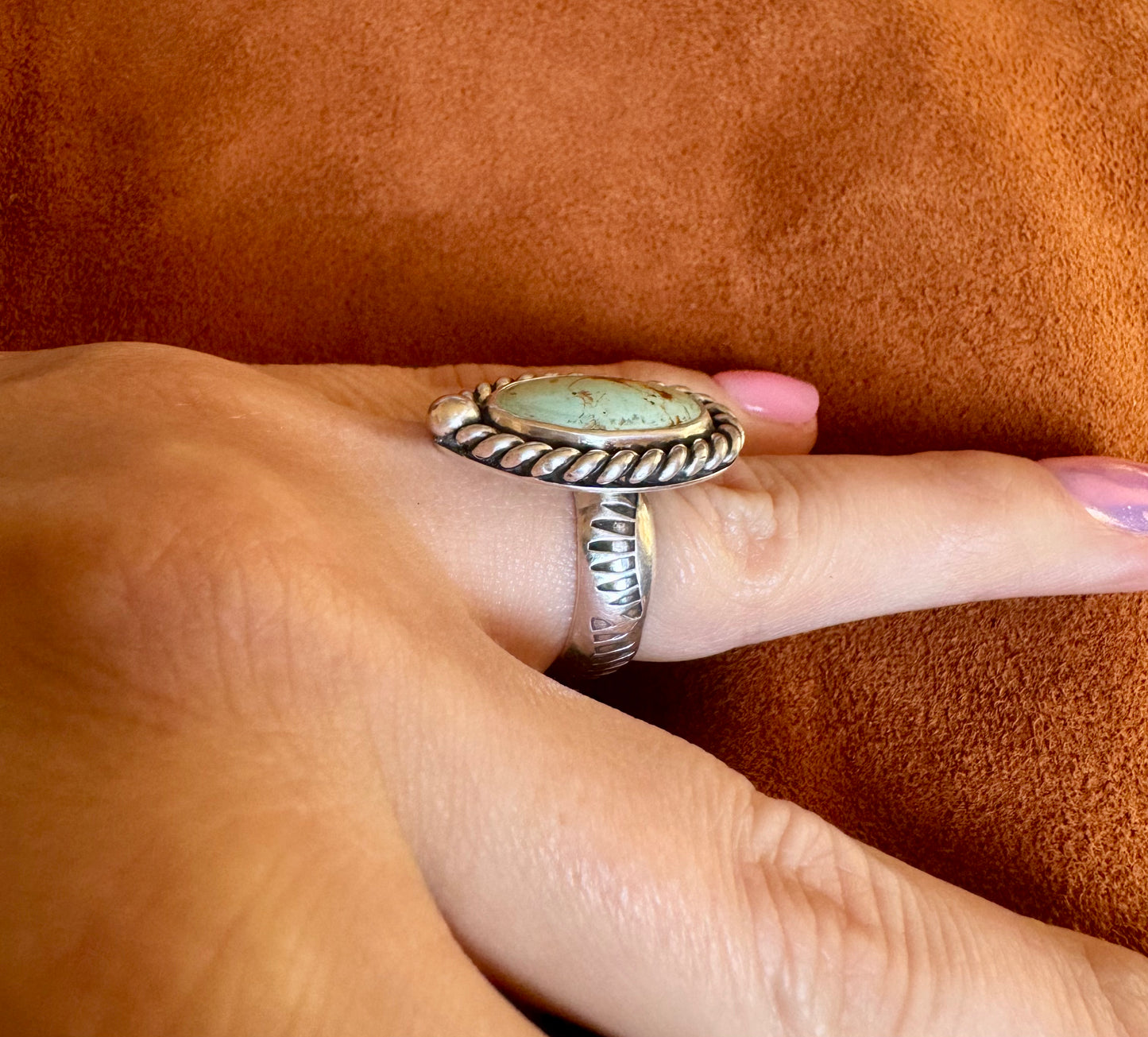 SS Stone Mountain Turquoise Ring