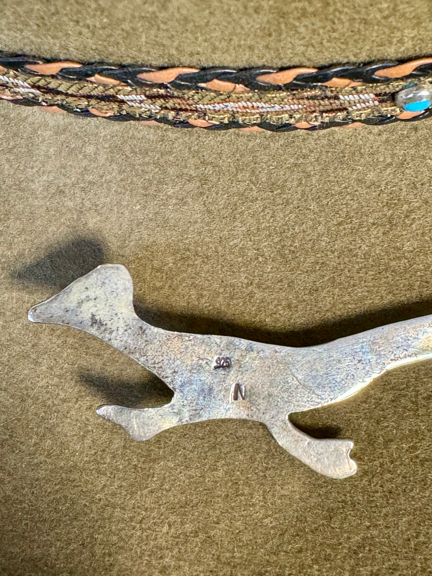 Vintage Sterling silver Native American Roadrunner