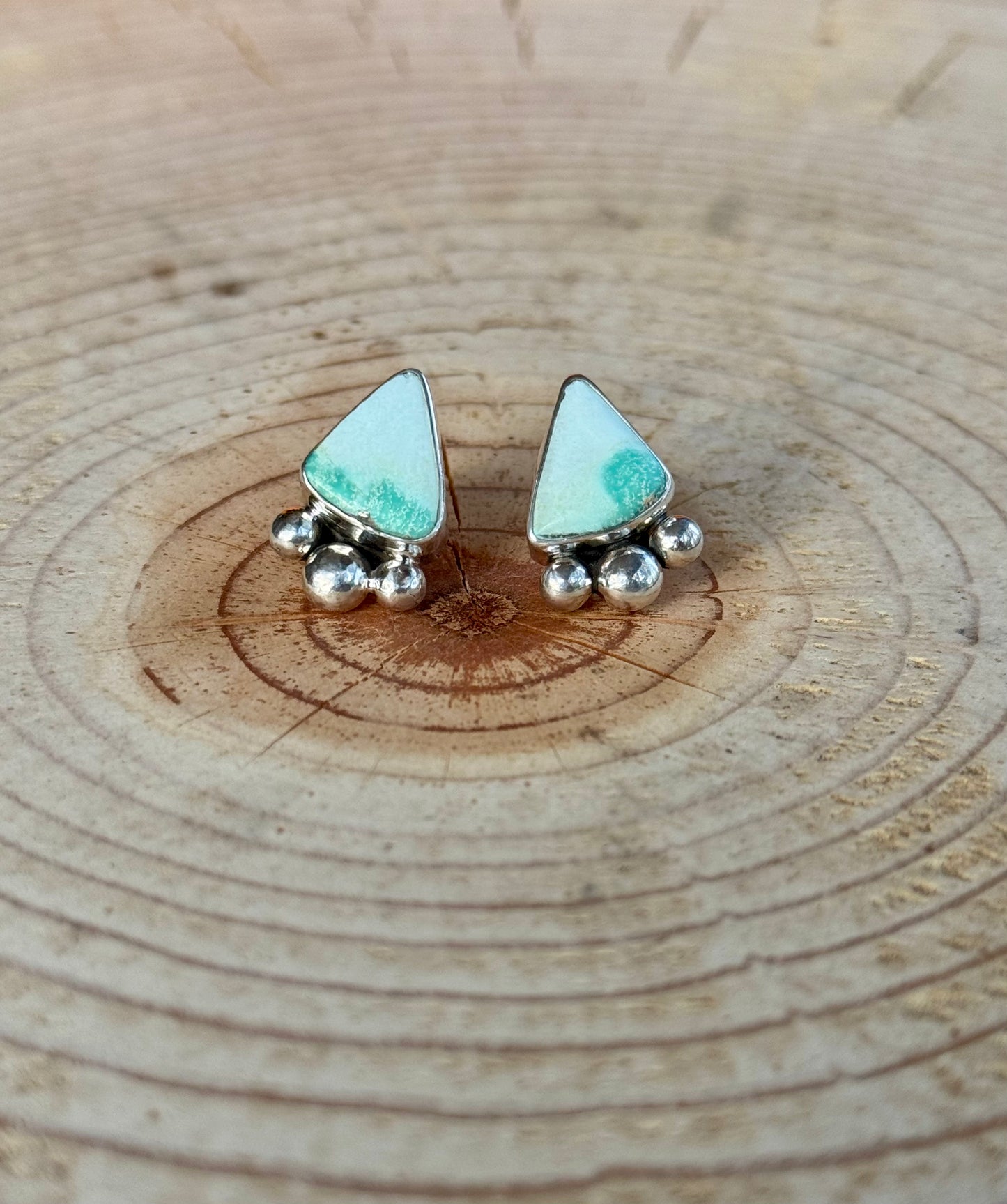 SS Kingman Turquoise Earrings