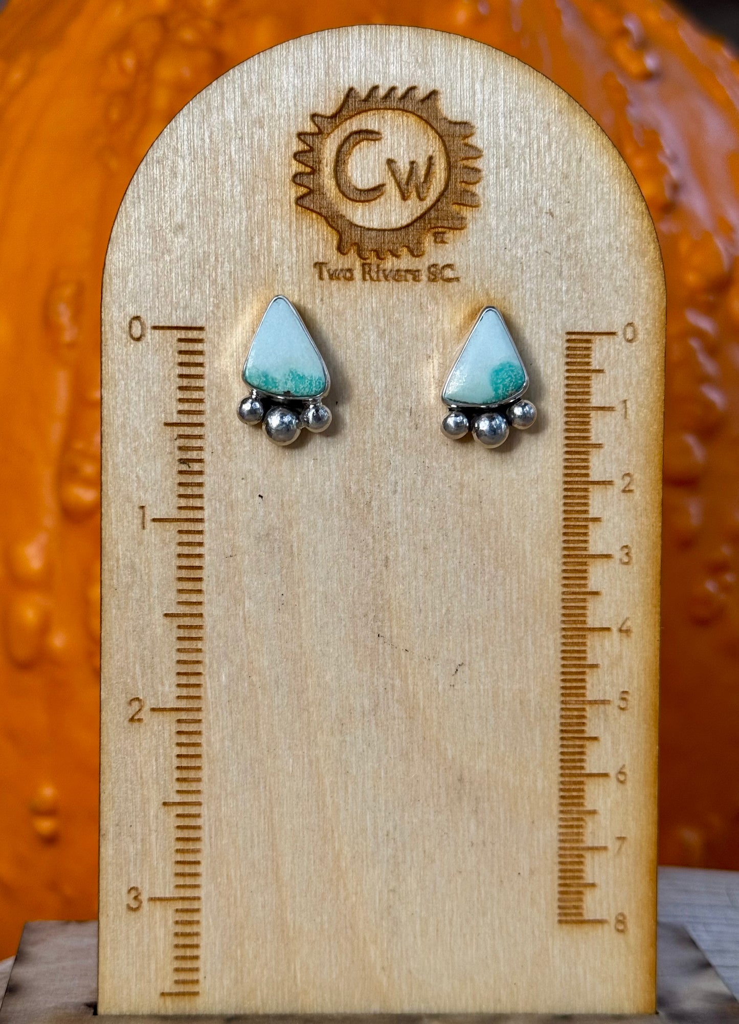 SS Kingman Turquoise Earrings