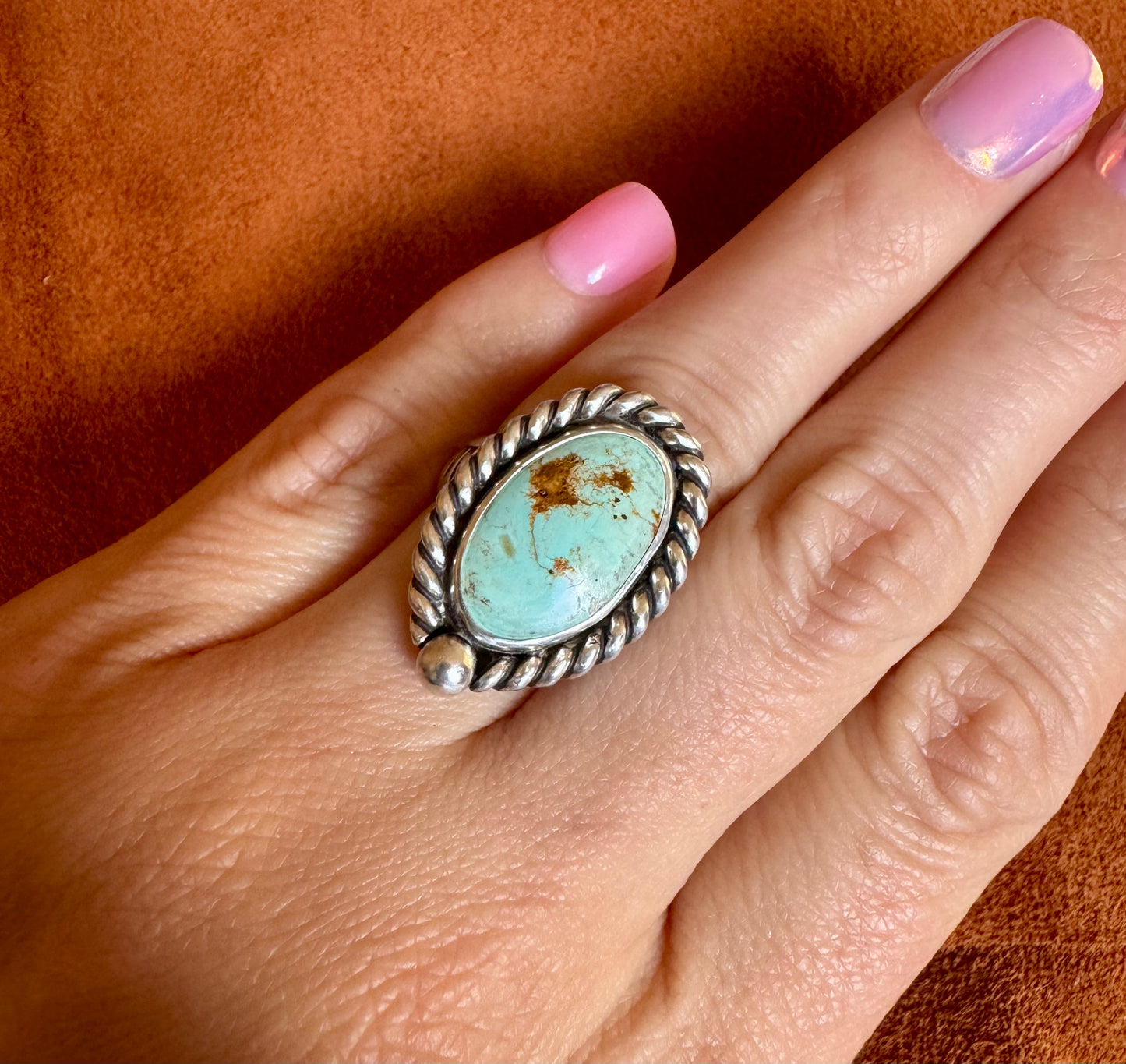 SS Stone Mountain Turquoise Ring