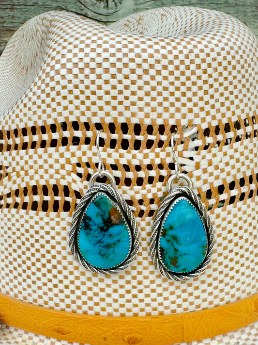 SS Mexican Turquoise Earrings