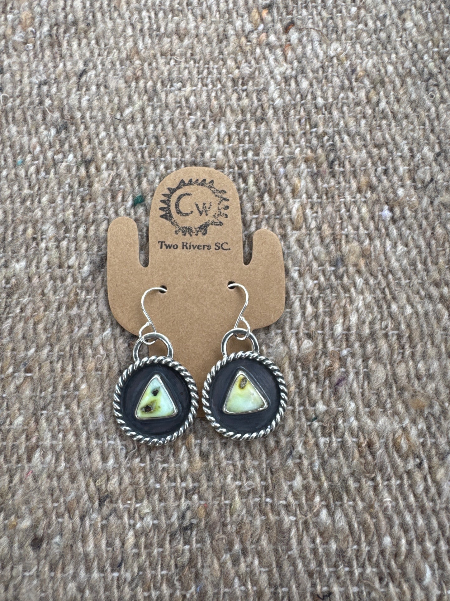 Palomino triangle dangle earrings