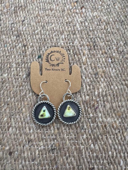 Palomino triangle dangle earrings