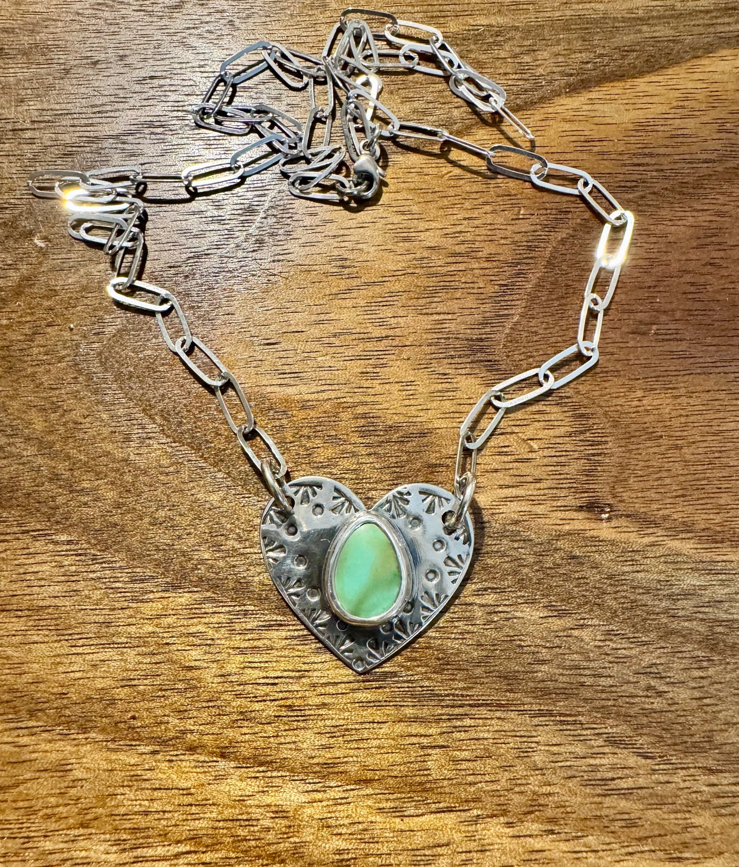 Fox Turquoise Heart Necklace