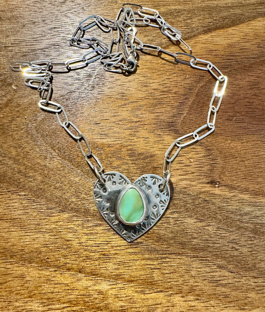 Fox Turquoise Heart Necklace
