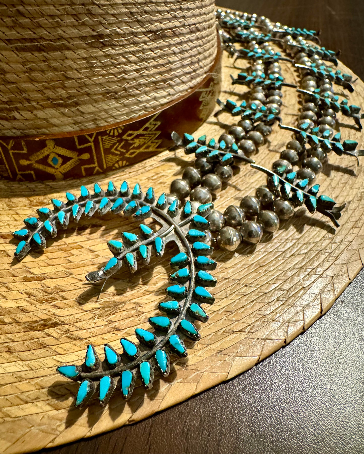 Zuni Turquoise Squash Blossom