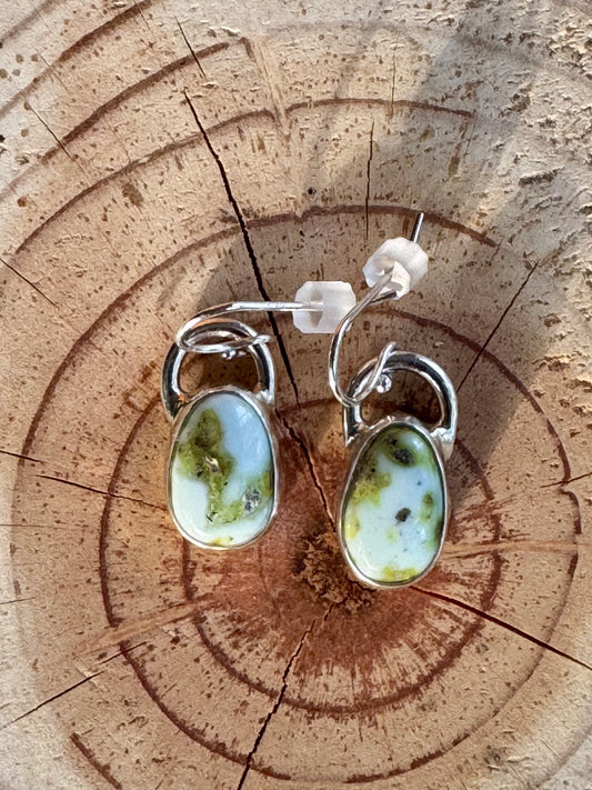 SS Palomino Variscite Earrings