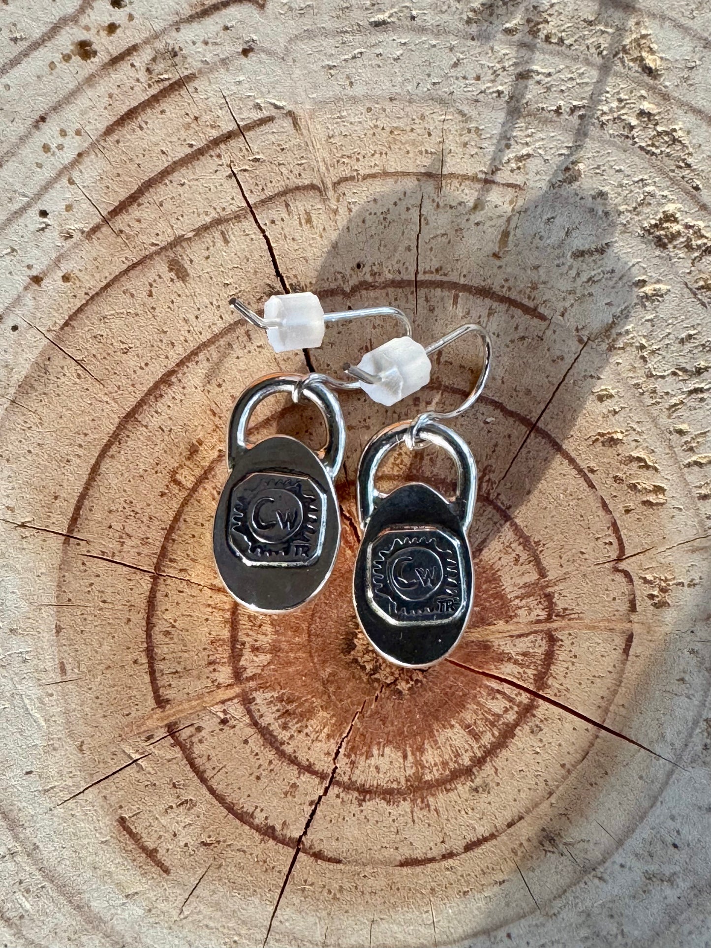 SS Palomino Variscite Earrings