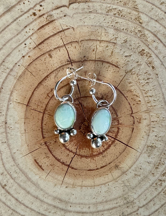 SS Palomino Variscite Earrings