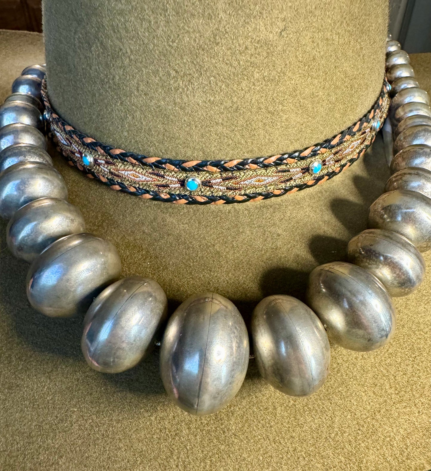 Vintage Sterling Silver Navajo Pearls