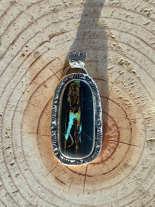 SS Blackjack Turquoise Pendant