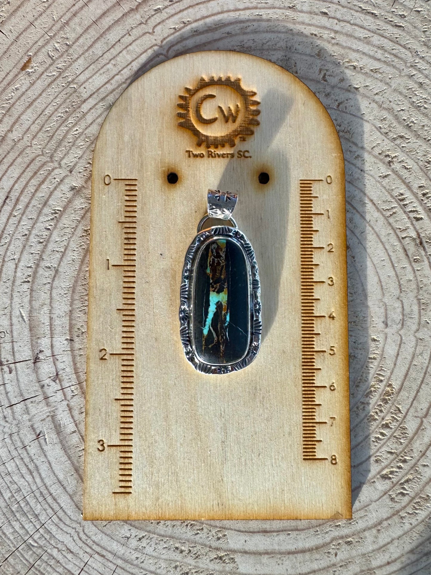 SS Blackjack Turquoise Pendant