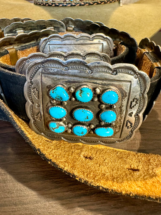 Benny Pinto Sterling Silver Concho Belt