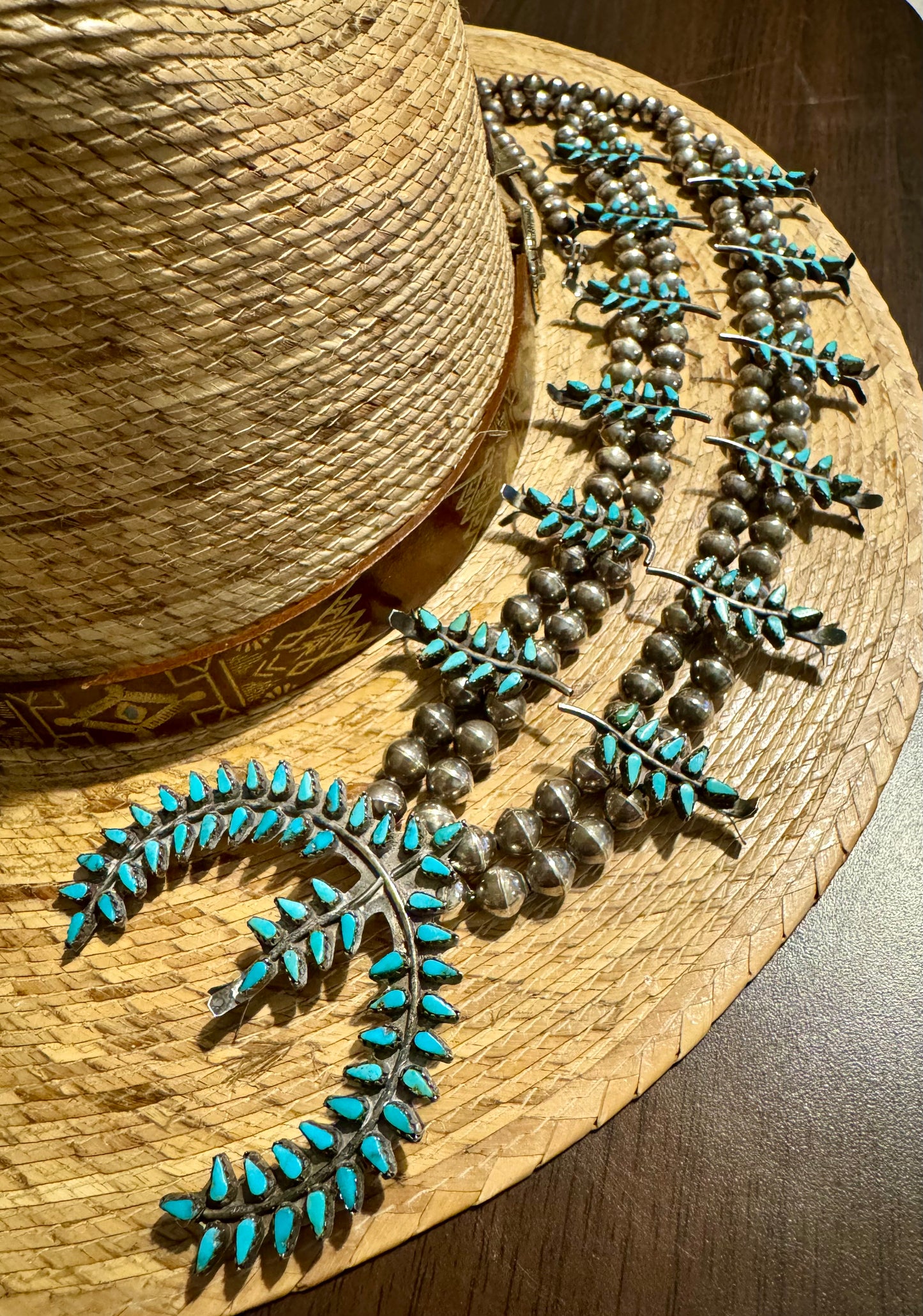 Zuni Turquoise Squash Blossom