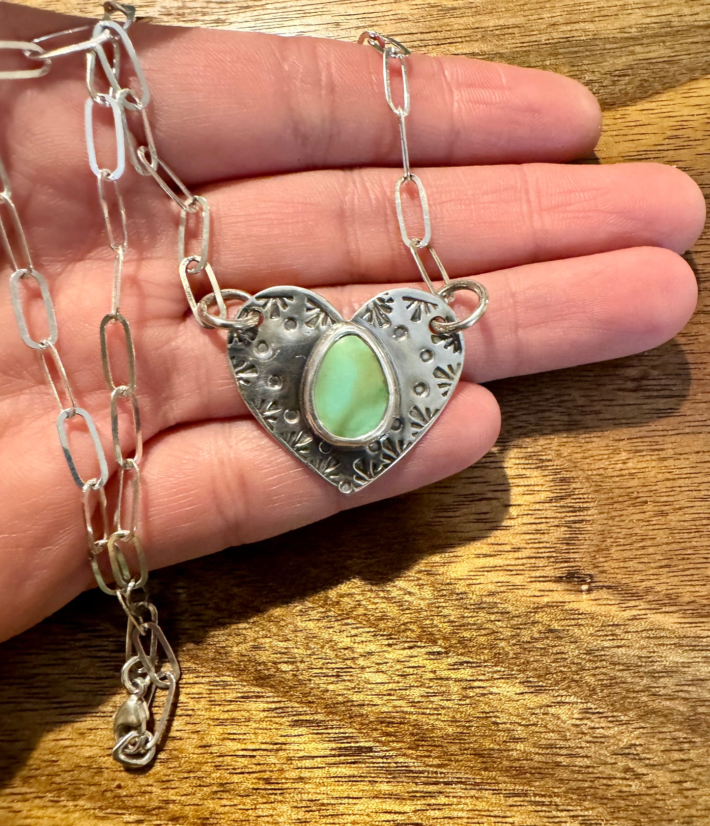 Fox Turquoise Heart Necklace