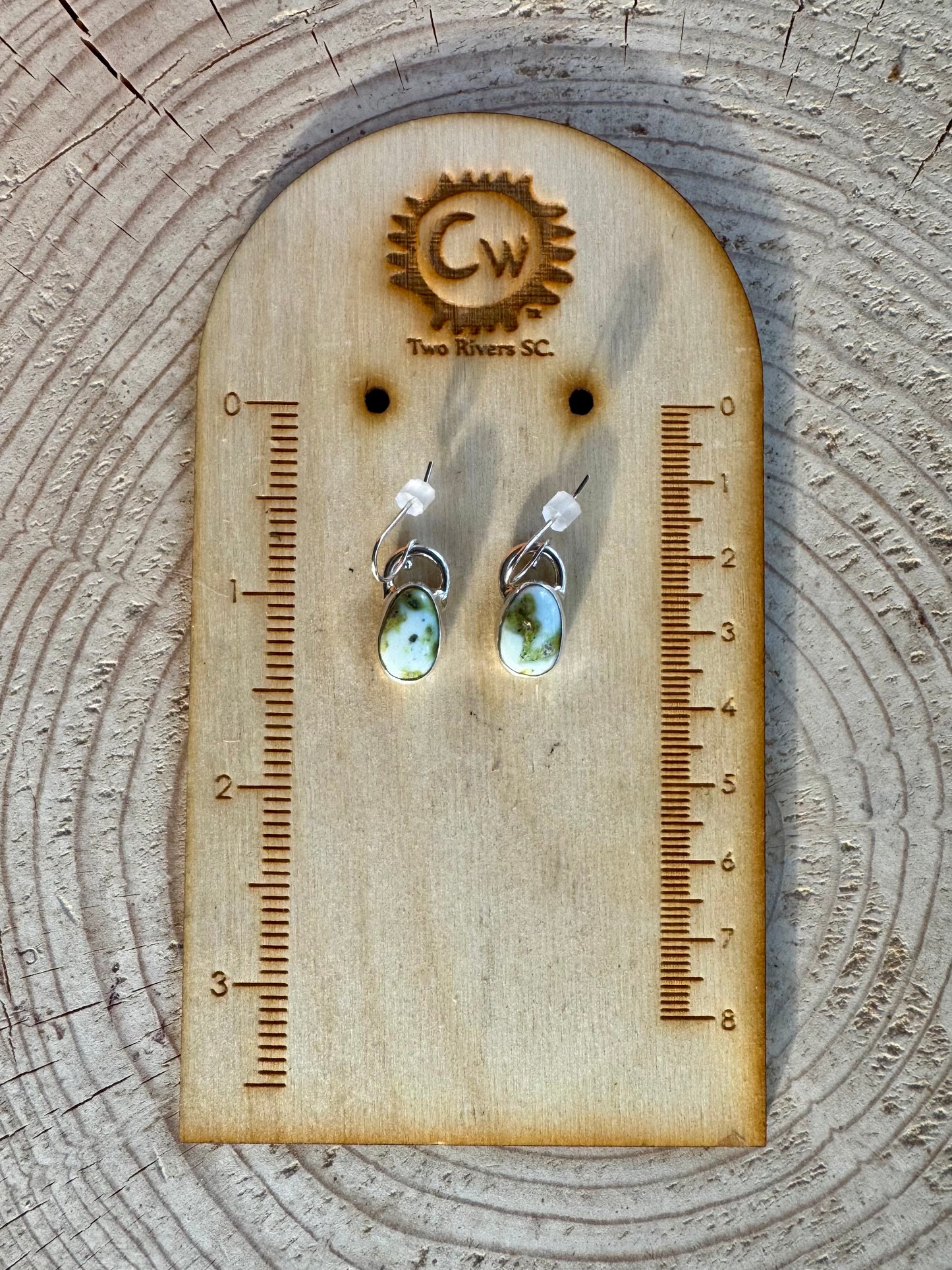 SS Palomino Variscite Earrings