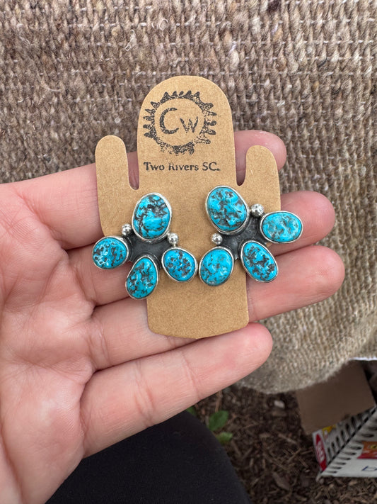 Kingman cluster earrings