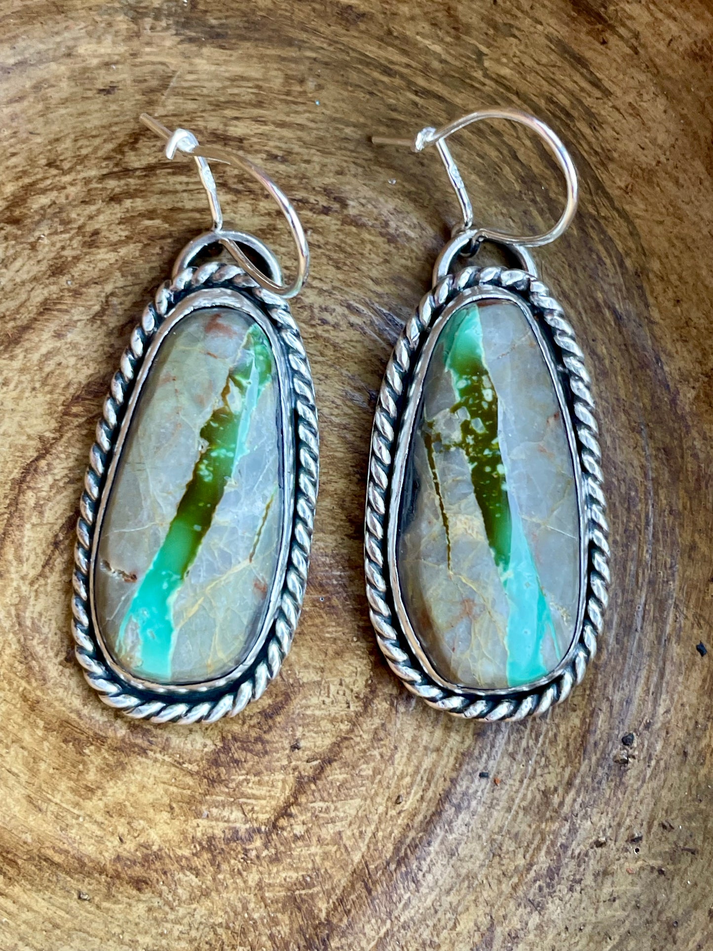 SS Boulder Turquoise Earrings