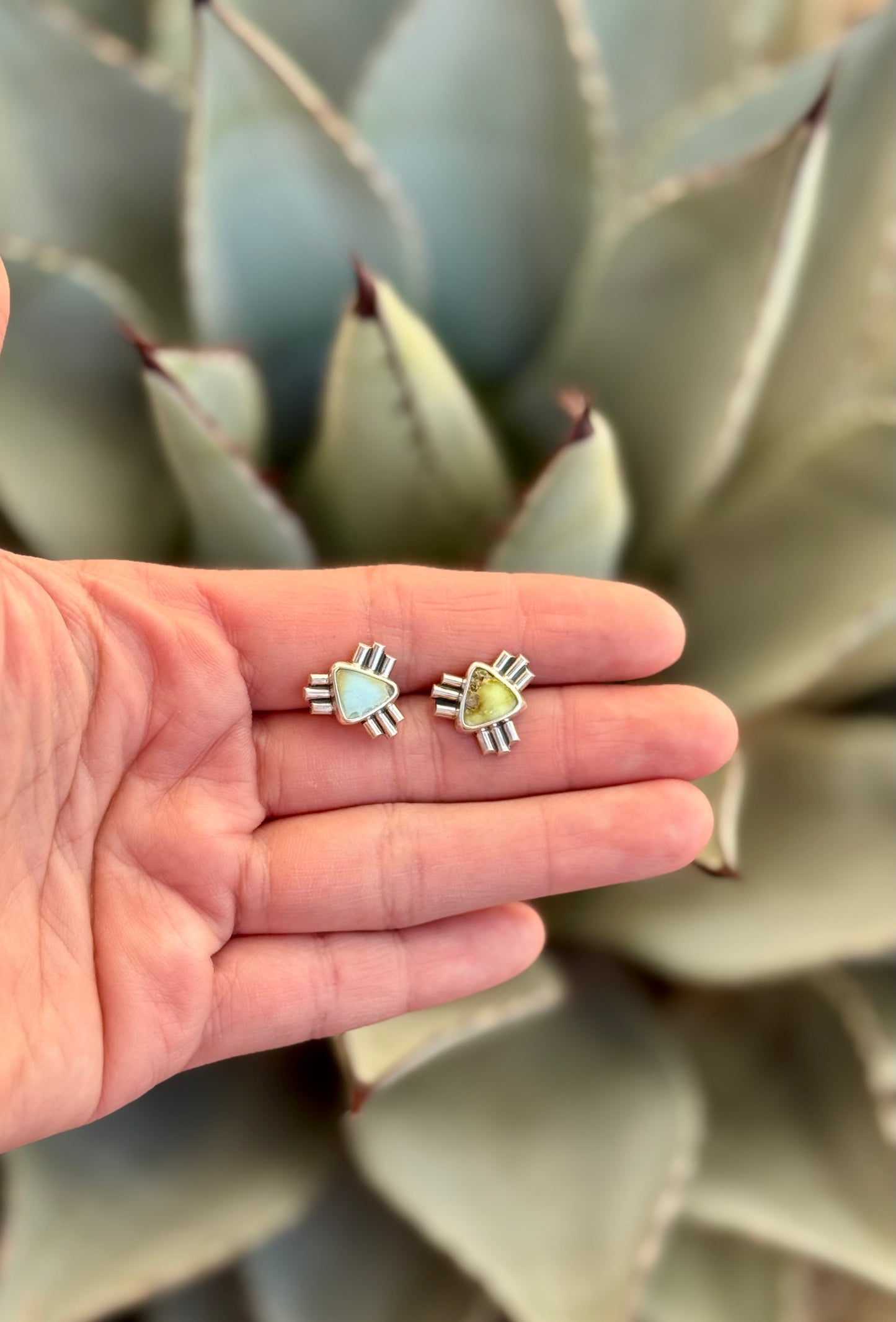 Palomino Triangle Stud Earrings