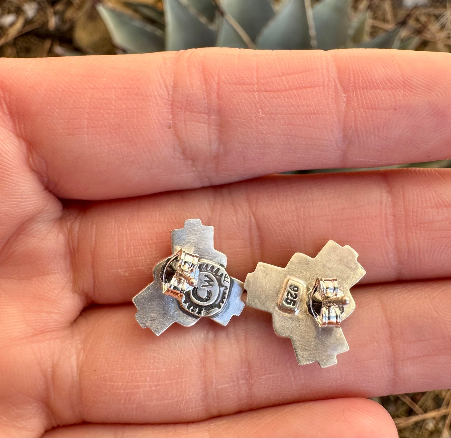 Palomino Triangle Stud Earrings