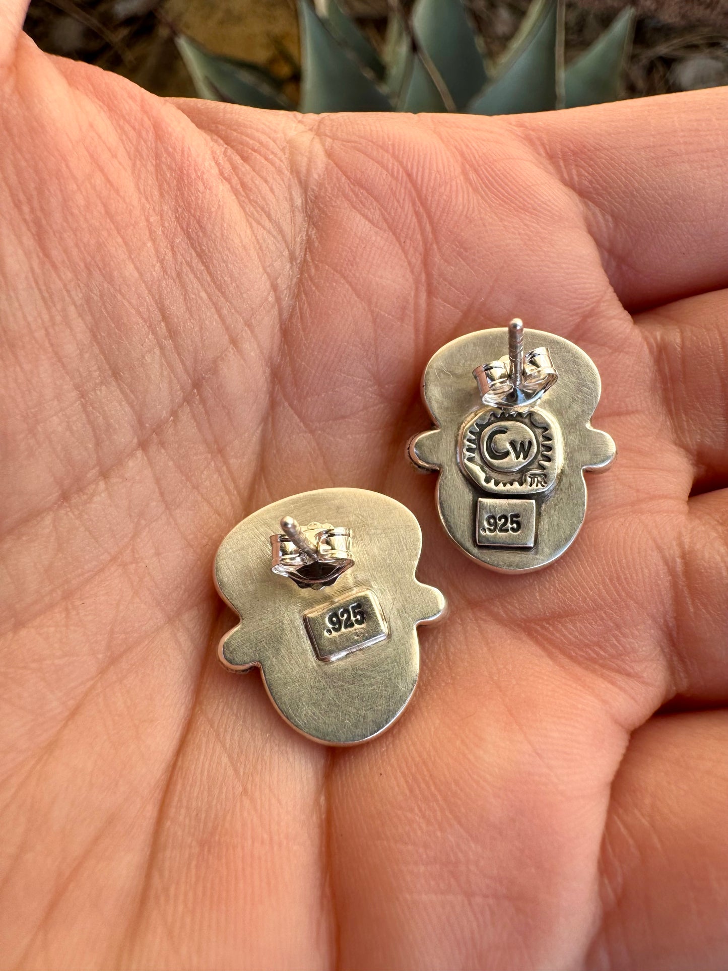 Large Palomino Stud Earrings