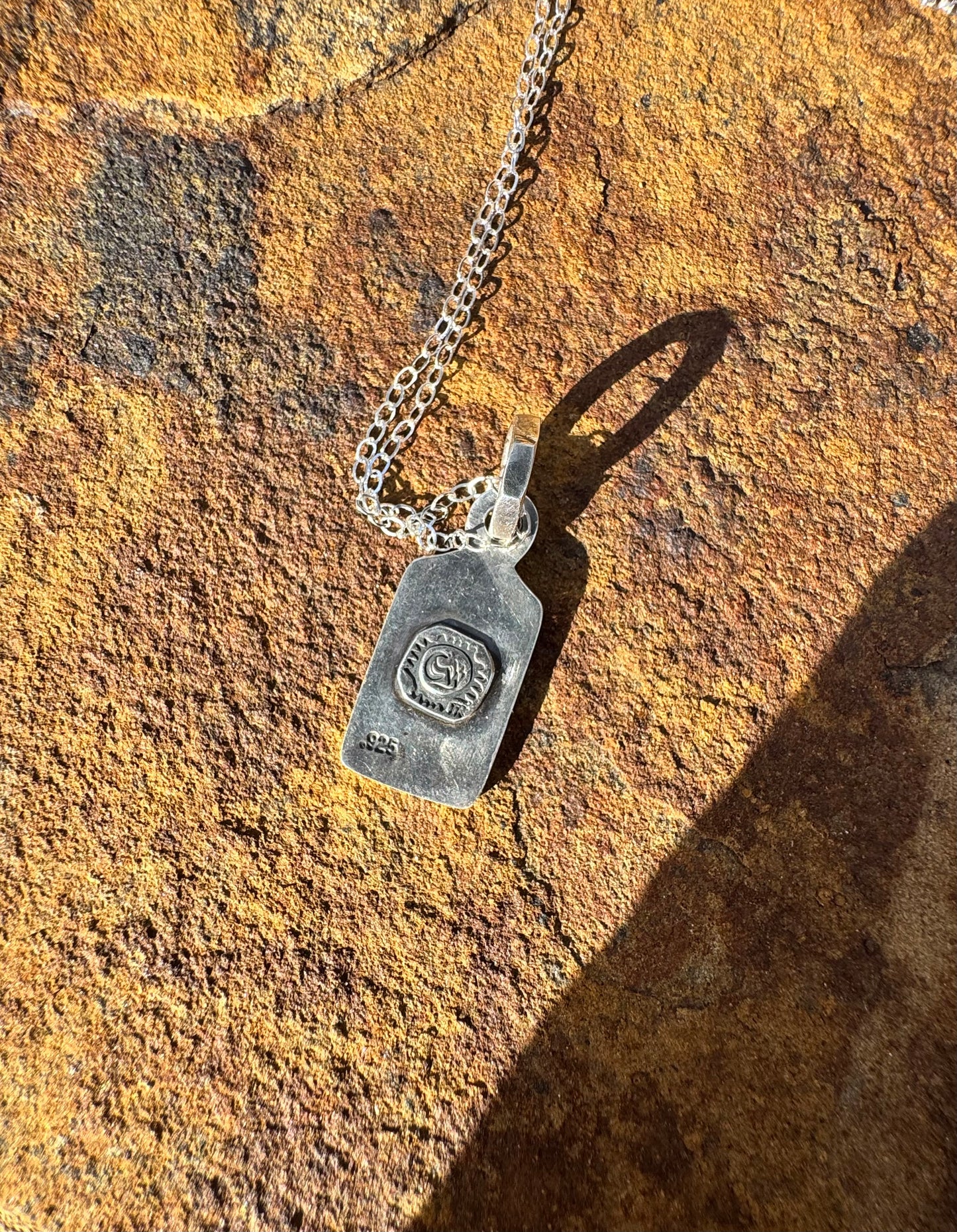 Sterling Silver SW Tag Necklace